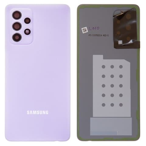 Задняя крышка Samsung SM-A525 Galaxy A52, фиолетовая, Awesome Light Violet, со стеклом камеры, Original (PRC) | корпус, панель аккумулятора, АКБ, батареи