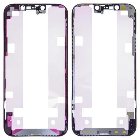 Рамка (основа) крепления дисплея Apple iPhone 12, iPhone 12 Pro, черная, High Copy