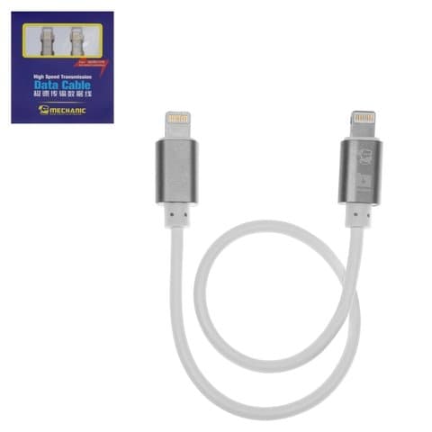USB дата-кабель Mechanic LTL01S, Lightning, 30 см, Lightning к Lightning, белый