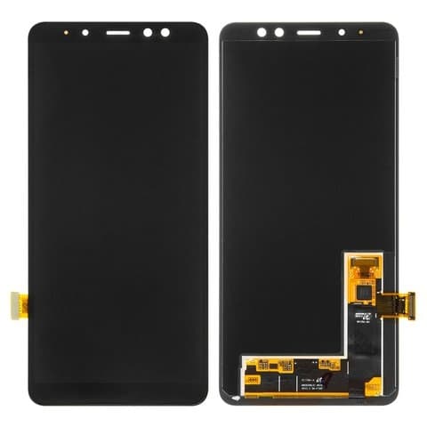 Дисплей Samsung SM-A730 Galaxy A8 Plus (2018), черный | с тачскрином | Original (реновация) | дисплейный модуль, экран, монитор