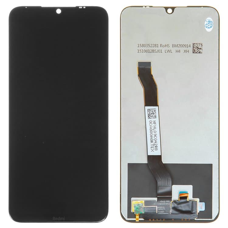 Дисплей Xiaomi Redmi Note 8, M1908C3JH, M1908C3JG, M1908C3JI, черный | с тачскрином | Original (реновация) | дисплейный модуль, экран, монитор