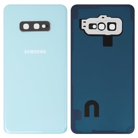 Задняя крышка Samsung SM-G970 Galaxy S10e, белая, со стеклом камеры, Original (PRC) | корпус, панель аккумулятора, АКБ, батареи