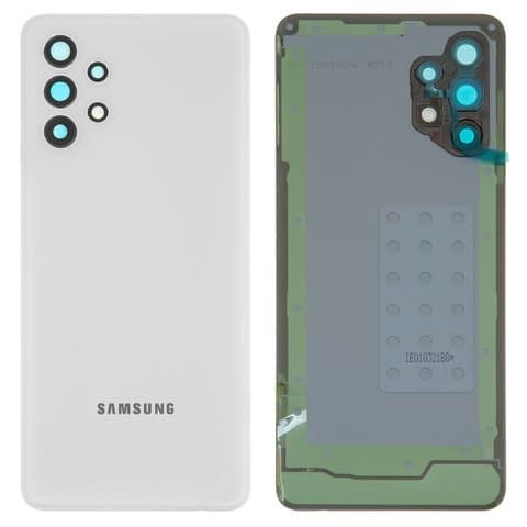Задняя крышка Samsung SM-A325 Galaxy A32, белая, Awesome White, со стеклом камеры, Original (PRC) | корпус, панель аккумулятора, АКБ, батареи