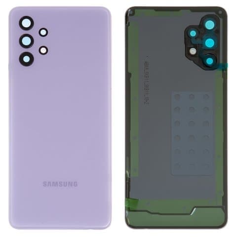 Задняя крышка Samsung SM-A325 Galaxy A32, фиолетовая, Awesome Light Violet, со стеклом камеры, Original (PRC) | корпус, панель аккумулятора, АКБ, батареи