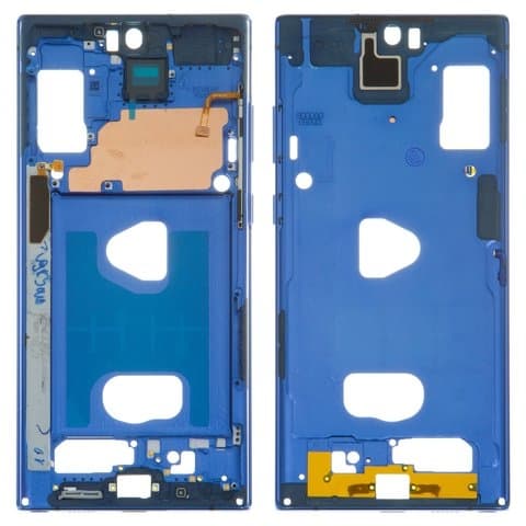 Средняя часть корпуса Samsung SM-N975 Galaxy Note 10 Plus, синяя, рамка (основа) крепления дисплея, Original (PRC), (сердцевина, основа, станина, середина)