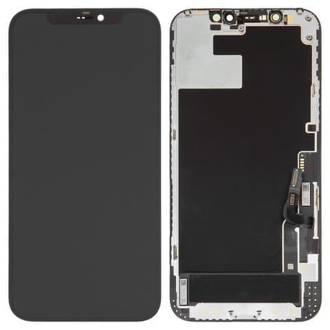 Дисплей Apple iPhone 12, iPhone 12 Pro, чорний | з тачскріном | Original (реновація) | дисплейный модуль, экран