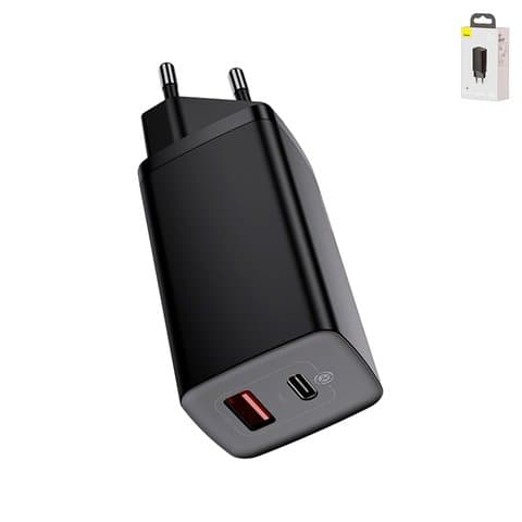 Сетевое зарядное устройство Baseus GaN2 Lite, Quick Charge, 220 В, черное, 65 Вт, CCGAN2L-B01