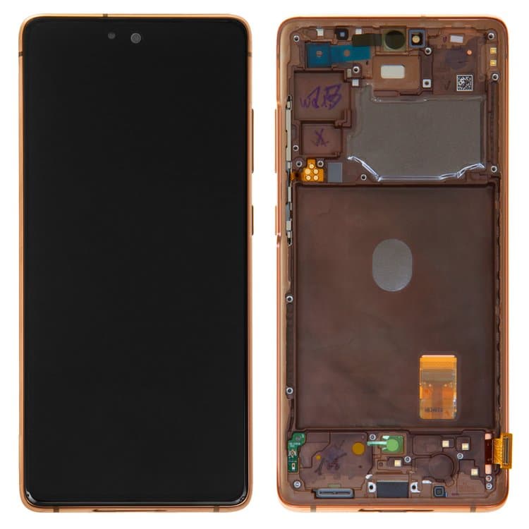 Дисплей Samsung SM-G781 Galaxy S20 FE 5G, помаранчевий, Cloud Orange | з тачскріном | в передній панелі | Original (Сервис-Центр), AMOLED, GH82-24215F | дисплейный модуль, экран