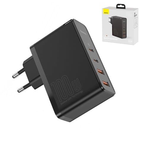 Сетевое зарядное устройство Baseus GaN2 Pro, Quick Charge, 220 В, черное, 100 Вт, CCGAN2P-L01