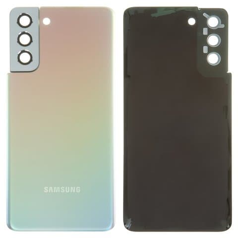 Задняя крышка Samsung SM-G996 Galaxy S21 Plus 5G, серебристая, Phantom Silver, со стеклом камеры, Original (PRC) | корпус, панель аккумулятора, АКБ, батареи