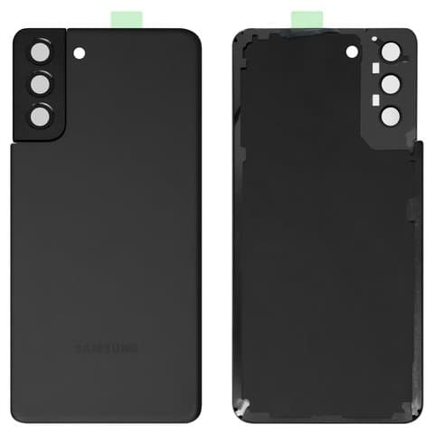 Задняя крышка Samsung SM-G996 Galaxy S21 Plus 5G, черная, Phantom Black, со стеклом камеры, Original (PRC) | корпус, панель аккумулятора, АКБ, батареи