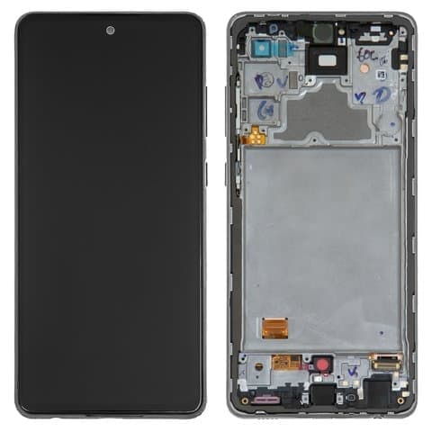 Дисплей Samsung SM-A725 Galaxy A72, SM-A726 Galaxy A72 5G, черный, Awesome Black | с тачскрином | с передней панелью | Original (Сервис-Центр), AMOLED, GH82-25624A, GH82-25463A, GH82-25460A, GH82-25849A | дисплейный модуль, экран