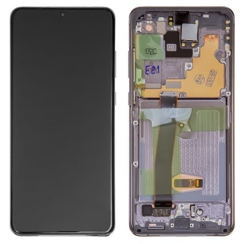 Дисплей Samsung SM-G988 Galaxy S20 Ultra, серый, Cosmic Grey | с тачскрином | с передней панелью | Original (PRC), AMOLED | дисплейный модуль, экран | видео