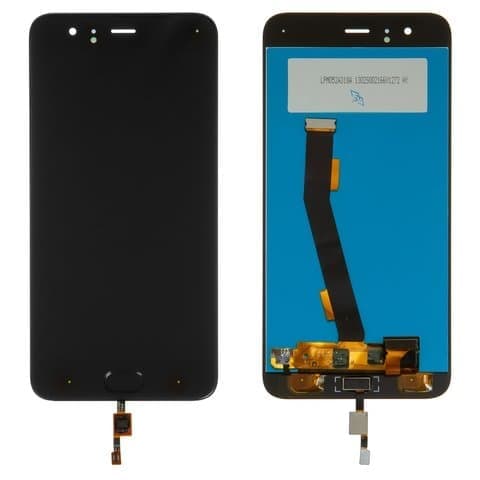 Дисплей Xiaomi Mi 6, MCE16, черный | с тачскрином | с датчиком отпечатка пальца (Touch ID), Original (реновация) | дисплейный модуль, экран, монитор