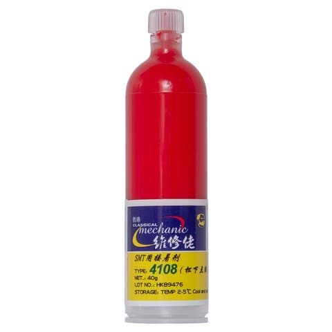 Клей Mechanic 4108, красный, SMT, 40 г, compound