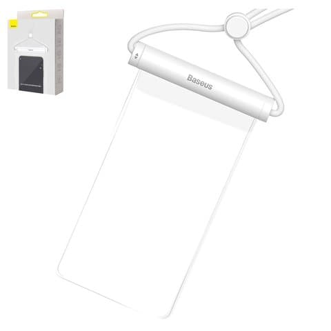 Чехол Baseus Cylinder Slide-cover, белый, универсальный, карманчик, водонепроницаемый, силикон, пластик, #ACFSD-E02