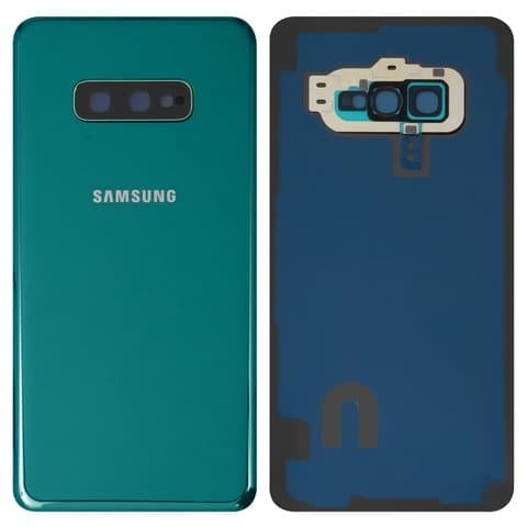 Задняя крышка Samsung SM-G970 Galaxy S10e, зеленая, со стеклом камеры, Original (PRC) | корпус, панель аккумулятора, АКБ, батареи