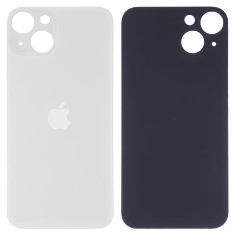 Задняя крышка Apple iPhone 13, белая, нужно снимать стекло камеры, small hole, Original (PRC) | корпус, панель аккумулятора, АКБ, батареи