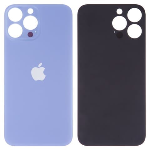 Задняя крышка Apple iPhone 13 Pro Max, голубая, Sierra Blue, нужно снять стекло камеры, small hole, Original (PRC) | корпус, панель аккумулятора, АКБ, батареи