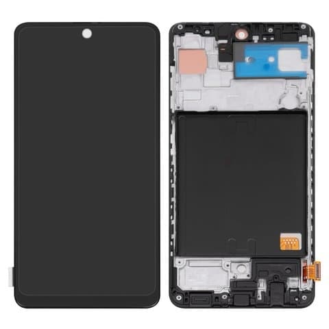 Дисплей Samsung SM-A515 Galaxy A51, черный | с тачскрином | с передней панелью | High Copy, IPS | дисплейный модуль, экран