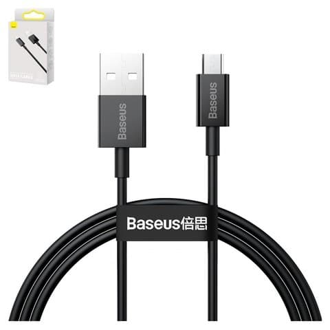 USB-кабель Baseus Superior, Micro-USB, 100 см, силиконовый, чорний, 2.0 А, #CAMYS-01