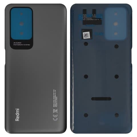 Задняя крышка Xiaomi Redmi 10, 21061119AG, 21061119DG, черная, серая, Carbon Gray, Tarnish, Original (PRC) | корпус, панель аккумулятора, АКБ, батареи