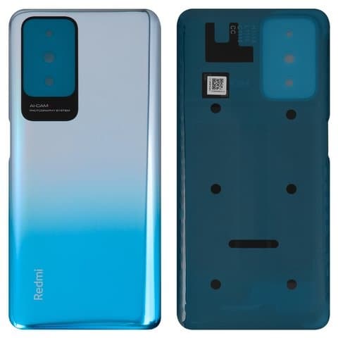 Задняя крышка Xiaomi Redmi 10, 21061119AG, 21061119DG, голубая, синяя, Sea Blue, Original (PRC) | корпус, панель аккумулятора, АКБ, батареи