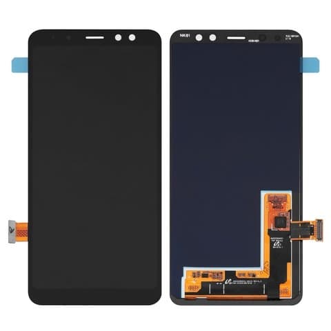 Дисплей Samsung SM-A530 Galaxy A8 (2018), черный | с тачскрином | Original (реновация), AMOLED | дисплейный модуль, экран, монитор