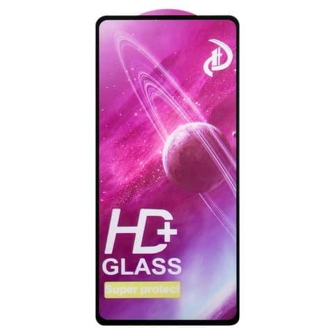 Закаленное защитное стекло Samsung SM-M526 Galaxy M52 5G, совместимо с чехлом, Full Glue (клей по всей площади стекла), черное, 