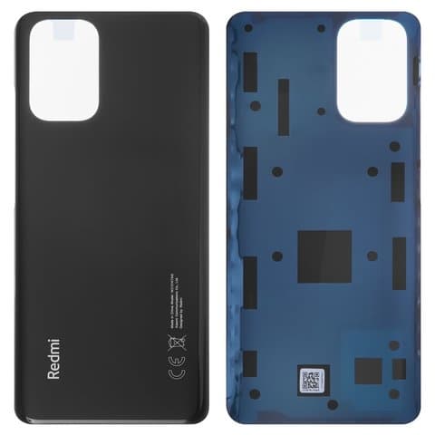 Задняя крышка Xiaomi Redmi Note 10, M2101K7AI, черная, серая, Shadow Black, Onyx Gray, Original (PRC) | корпус, панель аккумулятора, АКБ, батареи