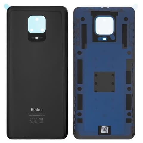 Задняя крышка Xiaomi Redmi Note 9S, Redmi Note 9 Pro, Redmi Note 9 Pro Max, M2003J6A1G, M2003J6B2G, черная, серая, Interstellar Black, оригинал (Сервис-Центр) | корпус, панель аккумулятора, АКБ, батареи