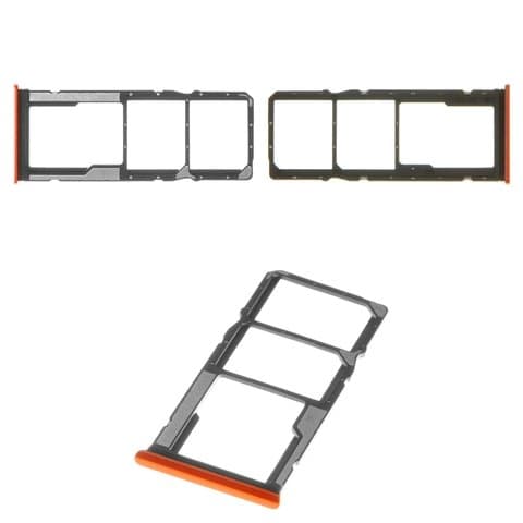Тримач (лоток) SIM-карты Xiaomi Redmi 9T, M2010J19SG, M2010J19SY, J19S, оранжевый, Sunrise Orange, Original (PRC) | держатель СИМ-карты