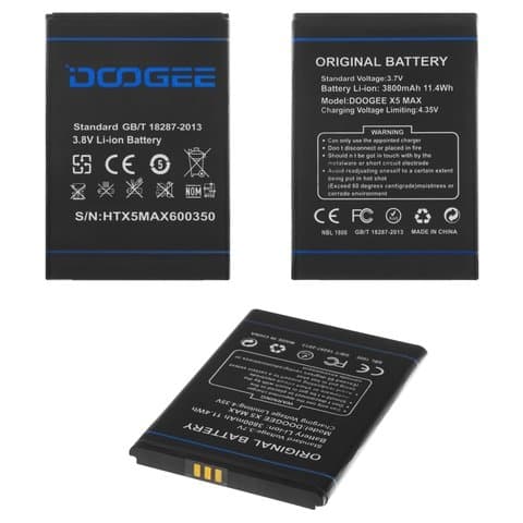 Акумулятор Doogee X5 Max, X5 Max Pro, BAT16484000, Original (PRC) | 3-12 міс. гарантії | АКБ, батарея, аккумулятор