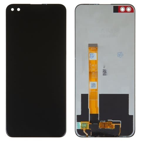 Дисплей Realme X50 5G, черный | с тачскрином | High Copy | дисплейный модуль, экран
