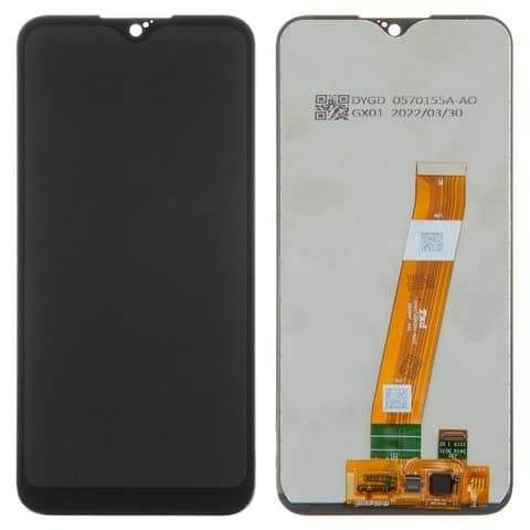 Дисплей Samsung SM-A015 Galaxy A01, чорний | з тачскріном | High Copy, с широким конектором | дисплейный модуль, экран