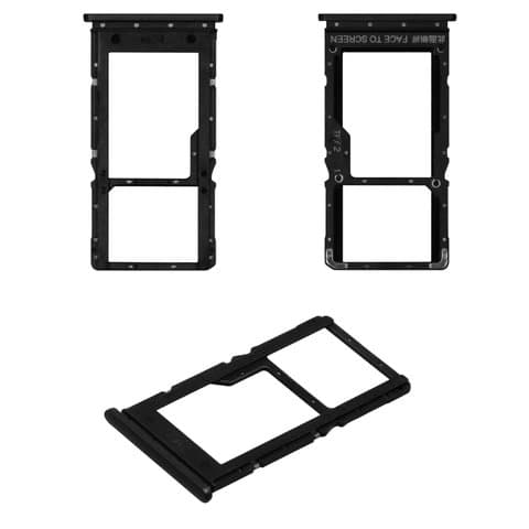 Держатель (лоток) SIM-карты Xiaomi Redmi Note 10 5G, серый, Graphite Gray, оригинал (Сервис-Центр)