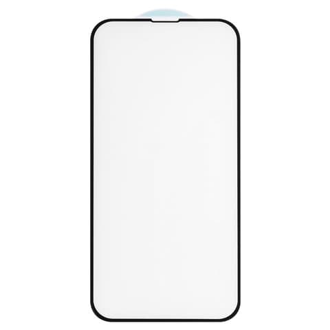 Закаленное защитное стекло Apple iPhone 13, iPhone 13 Pro, iPhone 14, совместимо с чехлом, Full Glue (клей по всей площади стекла), черное, 6D