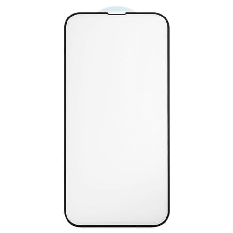 Закаленное защитное стекло Apple iPhone 13 Pro Max, iPhone 14 Plus, совместимо с чехлом, Full Glue (клей по всей площади стекла), черное, 6D