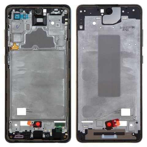 Средняя часть корпуса Samsung SM-A725 Galaxy A72, черная, рамка крепления дисплея, Original (PRC), (сердцевина, основа, станина, середина)