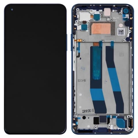 Дисплей Xiaomi Mi 11 Lite 5G NE, 2109119DG, 2107119DC, 2109119DI, синий | с тачскрином | с передней панелью | Original (PRC), AMOLED | дисплейный модуль, экран, монитор