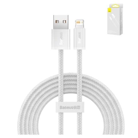 USB-кабель Baseus Dynamic Series, Lightning, 100 см, 2,4 А, білий, #CALD000402