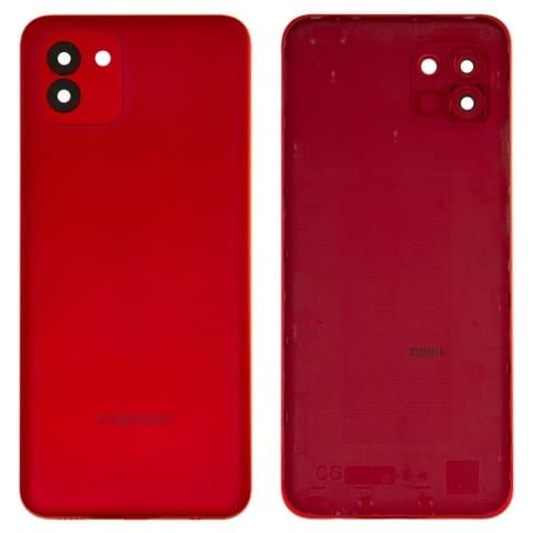 Задняя крышка Samsung SM-A035 Galaxy A03, красная, со стеклом камеры, Original (PRC) | корпус, панель аккумулятора, АКБ, батареи