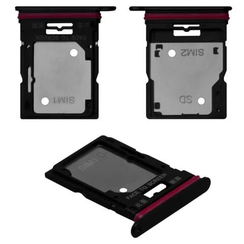 Держатель (лоток) SIM-карты Xiaomi Poco X4 Pro 5G, 2201116PG, черный, Laser Black, Original (PRC)