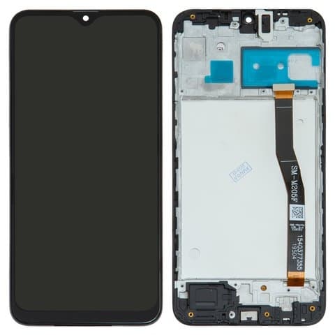 Дисплей Samsung SM-M205 Galaxy M20, черный | с тачскрином | с передней панелью | Original (реновация) | дисплейный модуль, экран, монитор