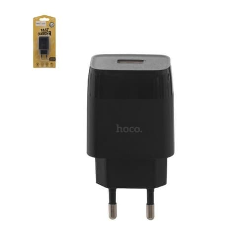 Сетевое зарядное устройство Hoco C72A, 1 USB, 2.1 А, 10.5 Вт, черное