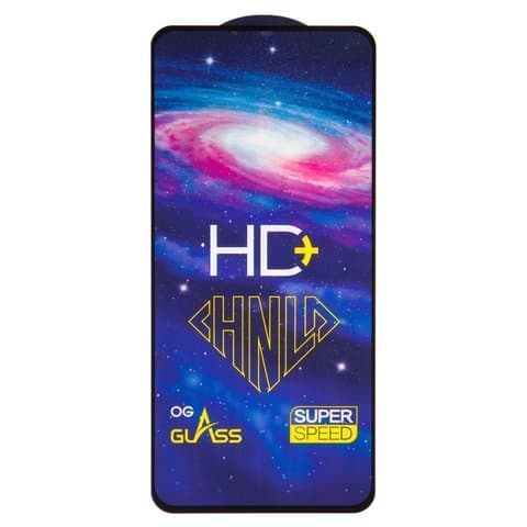 Закаленное защитное стекло Samsung SM-A536 Galaxy A53 5G, 0.2 мм, совместимо с чехлом, Full Glue (клей по всей площади стекла), черное, HD+