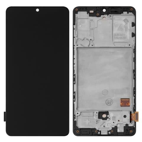 Дисплей Samsung SM-A415 Galaxy A41, чорний | з тачскріном | в передній панелі | High Copy, OLED | дисплейный модуль, экран
