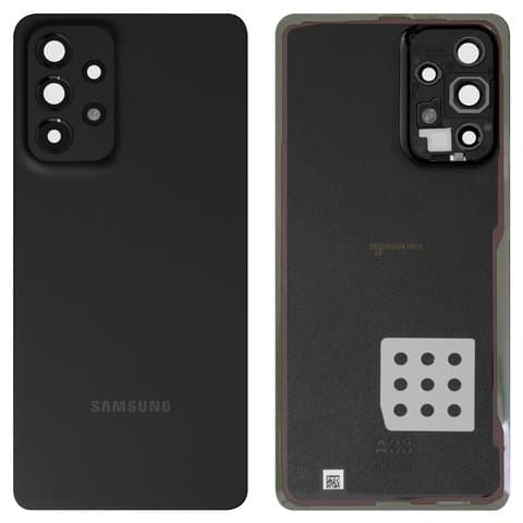 Задняя крышка Samsung SM-A336 Galaxy A33 5G, черная, Awesome Black, со стеклом камеры, Original (PRC) | корпус, панель аккумулятора, АКБ, батареи