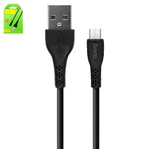 USB-кабель Hoco DU24, Micro-USB, 2.4 А, 100 см, чорний