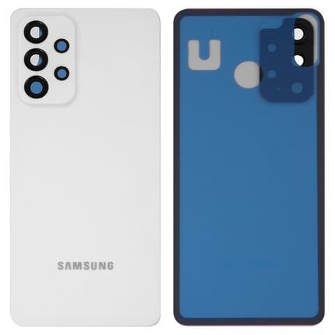 Задняя крышка Samsung SM-A536 Galaxy A53 5G, белая, со стеклом камеры, Original (PRC) | корпус, панель аккумулятора, АКБ, батареи